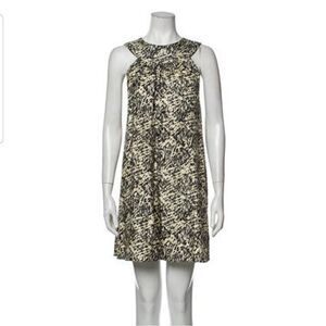 Jenni Kayne Cream & Black Silk Dress Sz Small